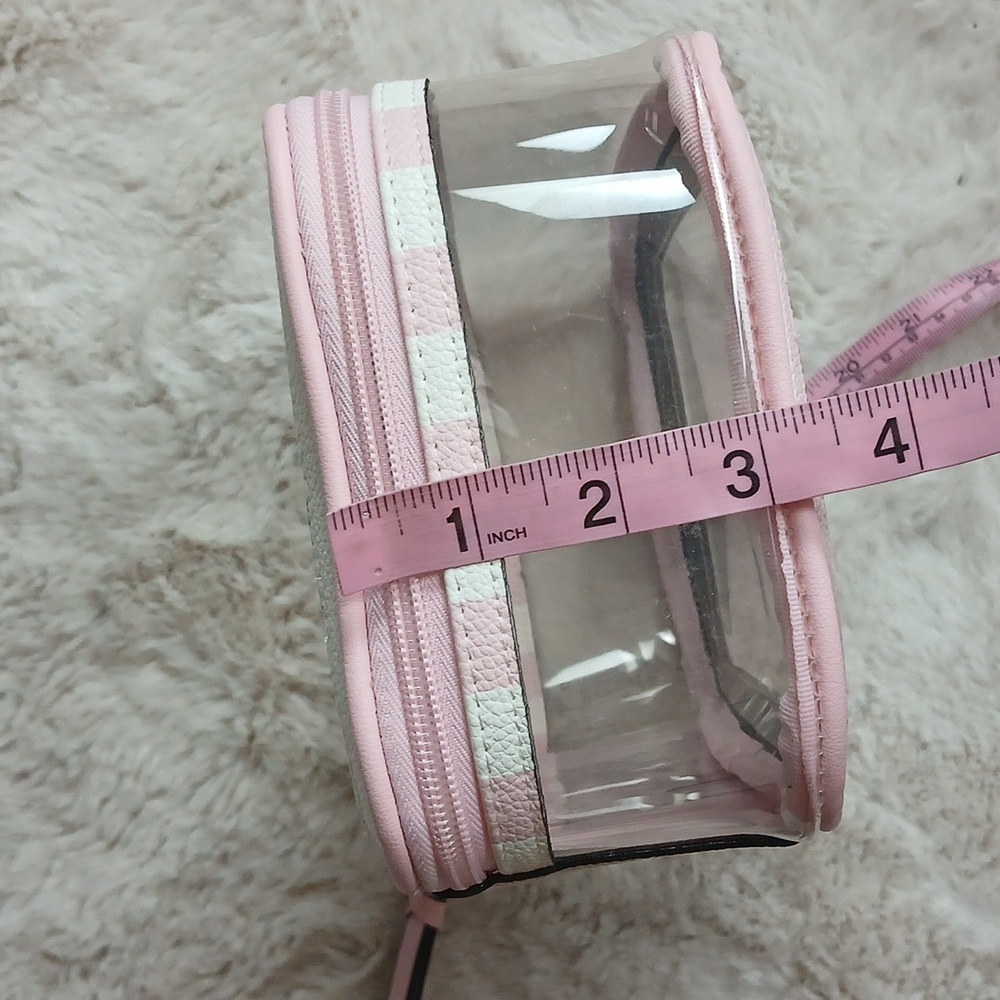 Victoria's Secret Heritage Stripes Pink Cosmetics Travel Bag - Picture 13 of 17